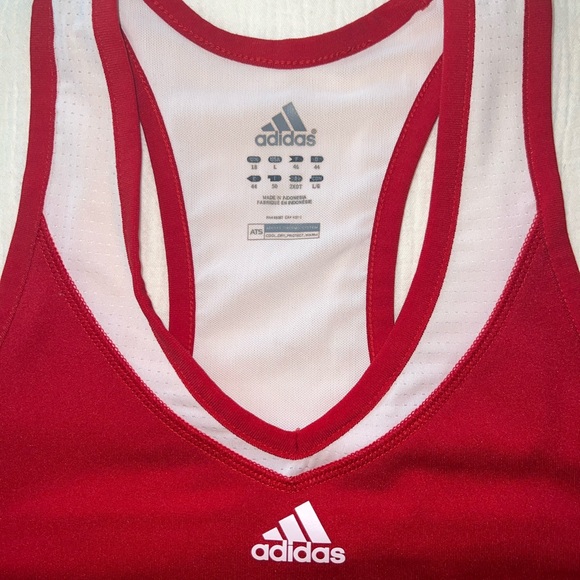 Adidas Red & White ATS Cool Racerback Tank Top | Size L - Picture 3 of 9